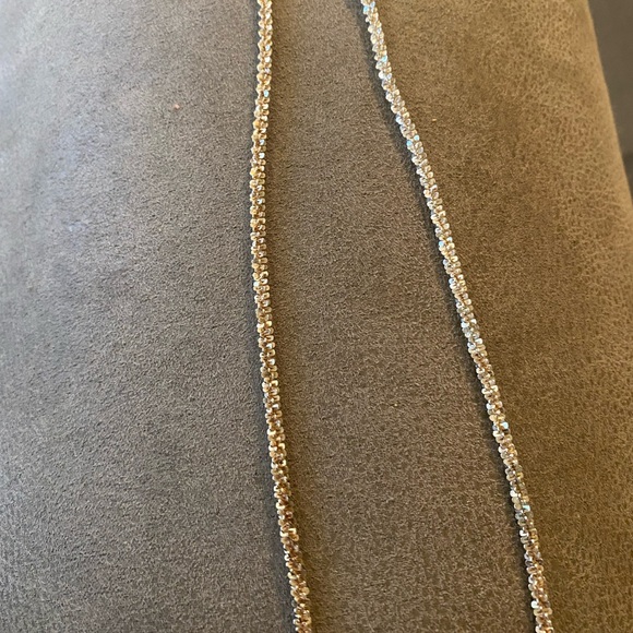 EUC sterling silver necklace. About 16 inches long. Glistens. Made in Italy - Picture 9 of 12